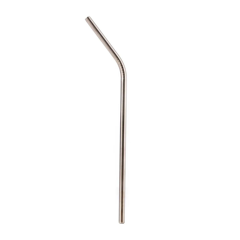 Paille en inox courbée