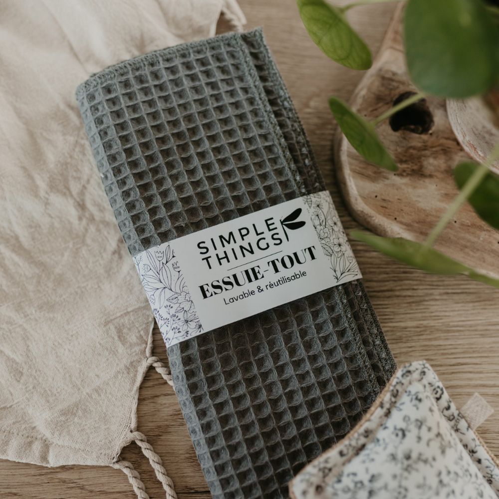Essuie-tout lavable - Gris