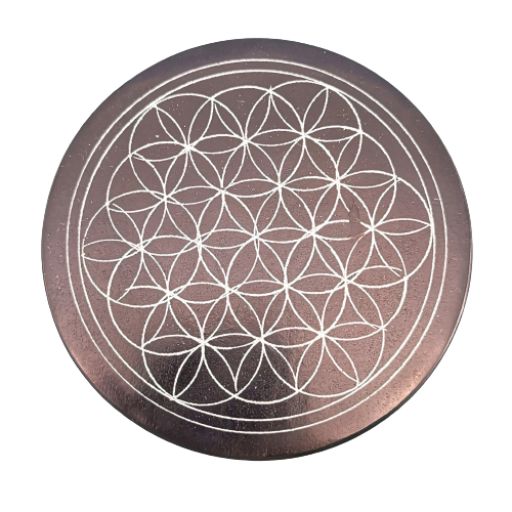 Boite à Bijoux Ronde - Fleur de Vie - 10 cm