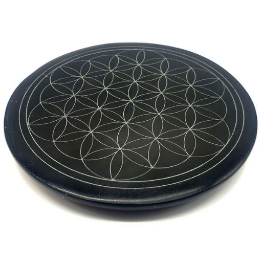 Dessous de table en pierre - Fleur de vie - 10cm