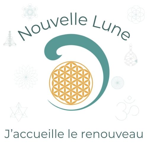 Visuel du coffret Rituel de Nouvelle lune, logo de daariayoga.com, titre : j'accueille le renouveau